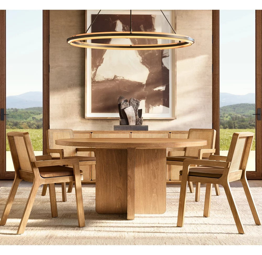 Sculpted Iron Ambient Ring Chandelier