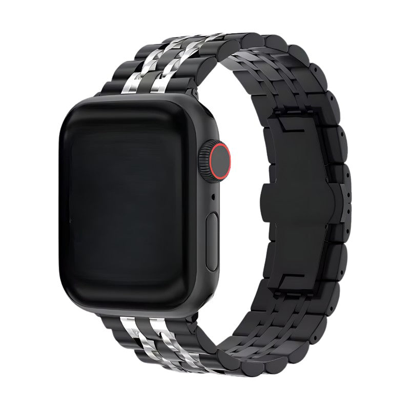 Seravine Presidential Apple Watch Band – 7-Link Stainless Steel Luxury