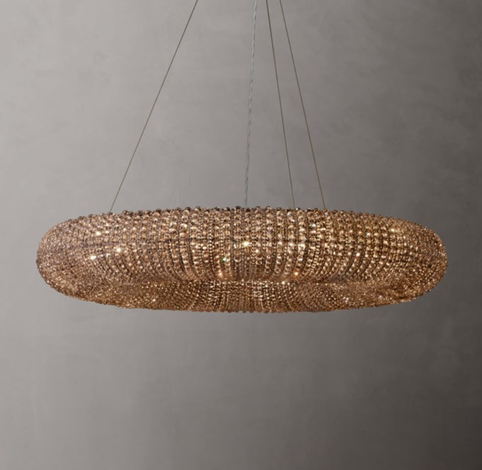 Smoked Crystal Halo LED Chandelier