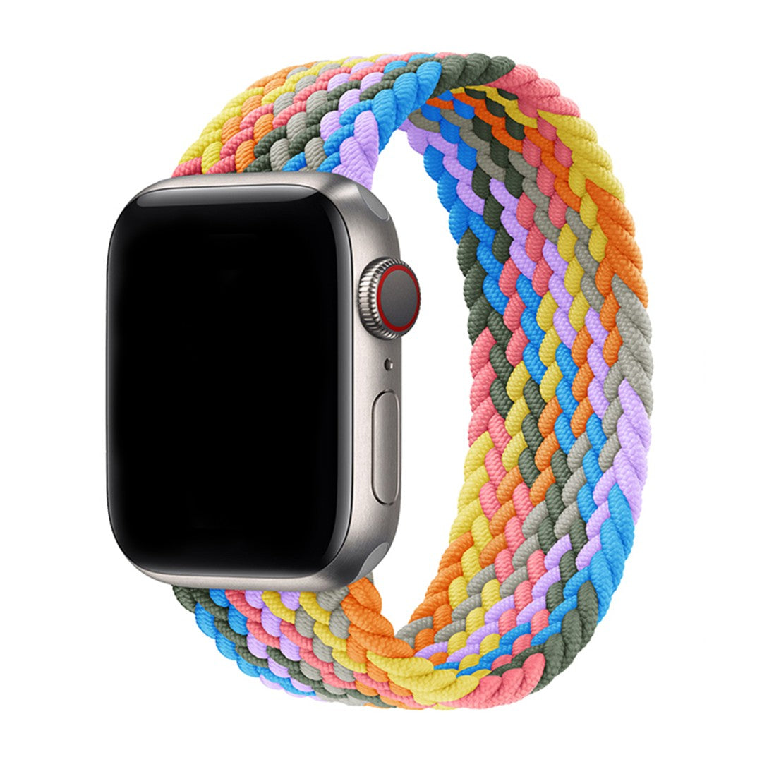 Solévia Braided Solo Loop Summer Edition for Apple Watch – Colorful Stretch Nylon