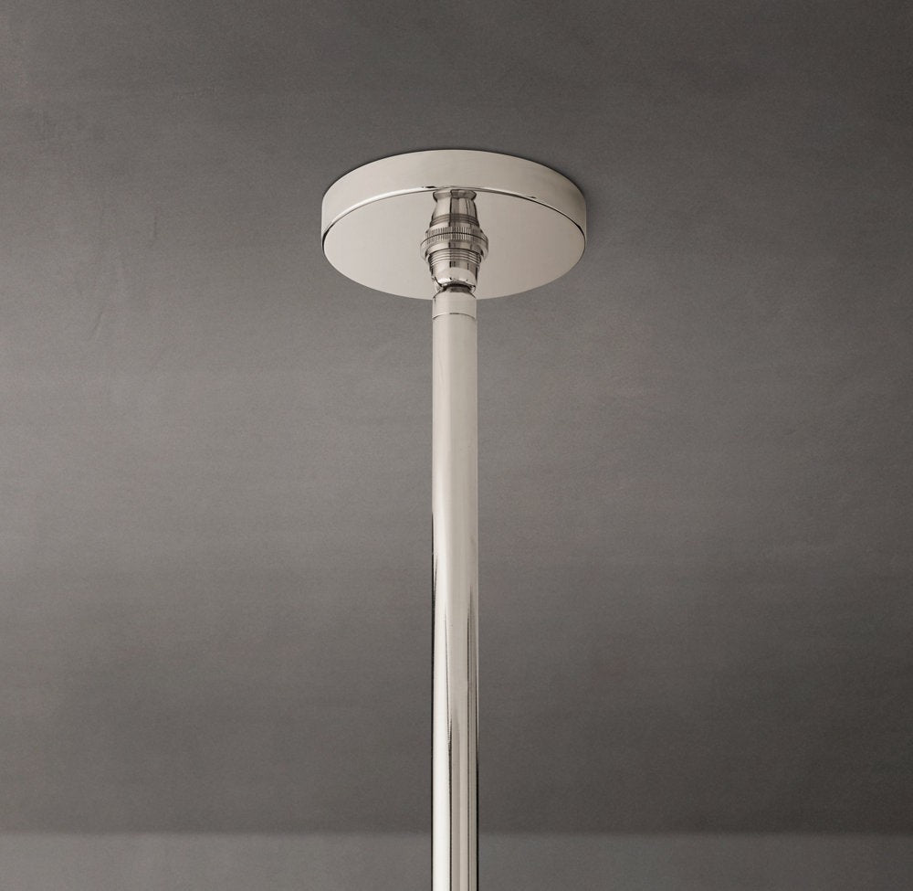 Tapered Glass Brass Ring Chandelier